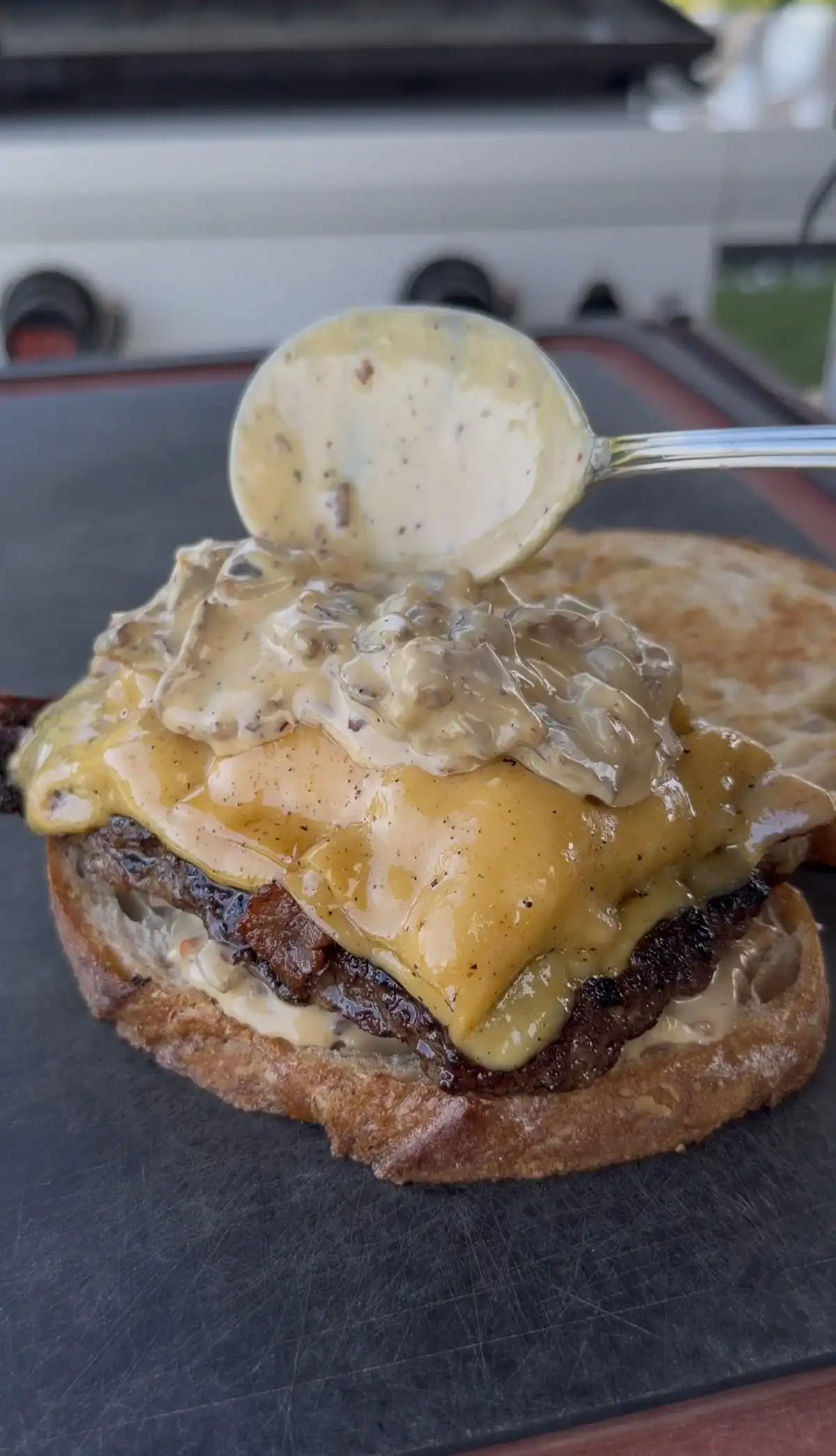 patty melt with the baconnaise