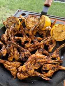 guajillo shrimp with lemons