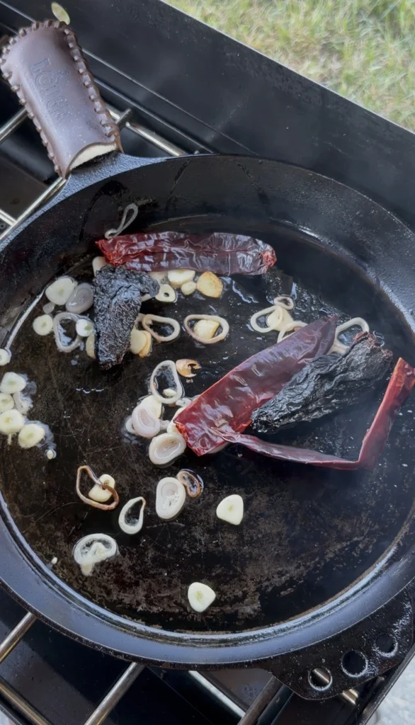 simmering the sauce