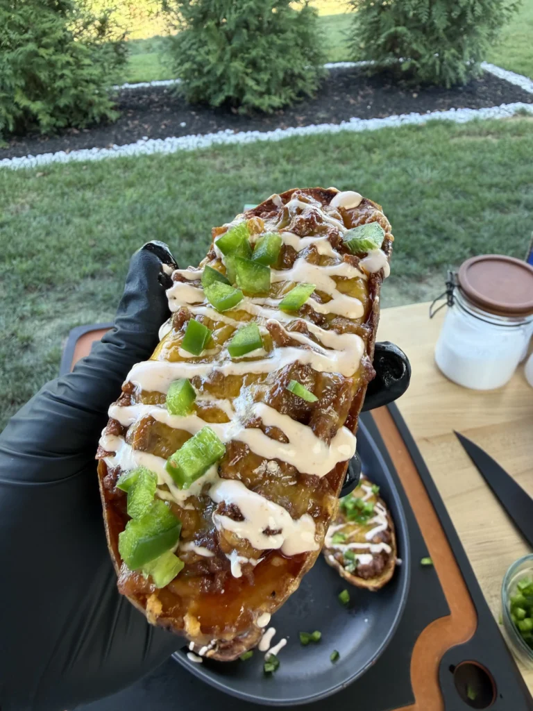 double fried potato skins