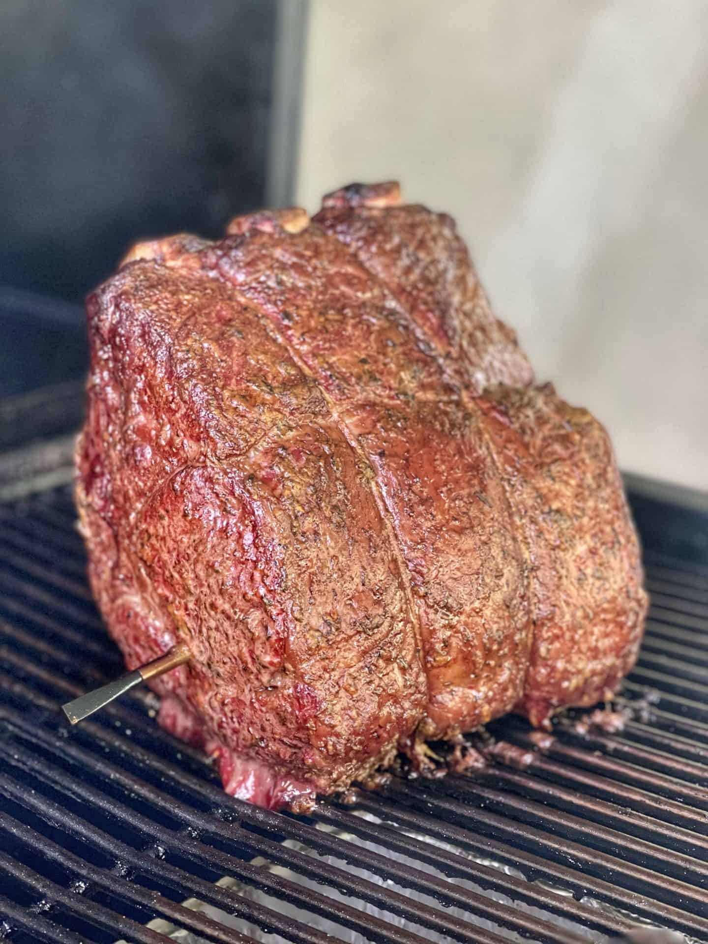 smoked prime rib with bone marrow butter