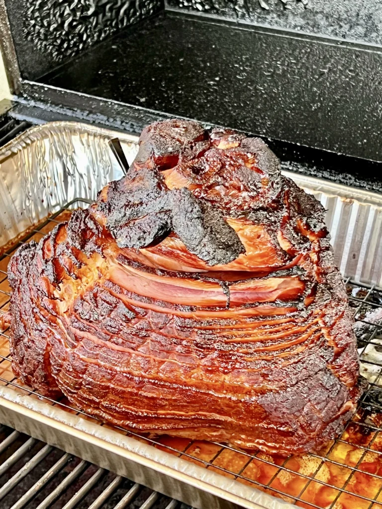 right angle of the brown sugar ham recipe