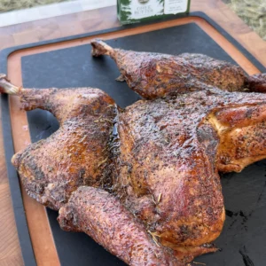 finished spatchcock turkey