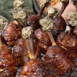 smoked chicken leg lollipops