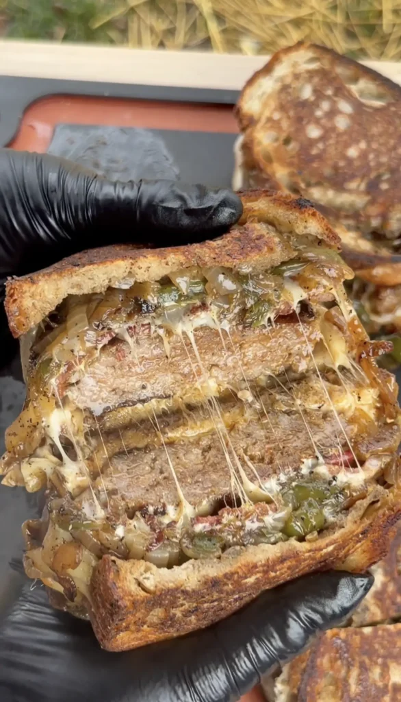 griddled breakfast sandwich