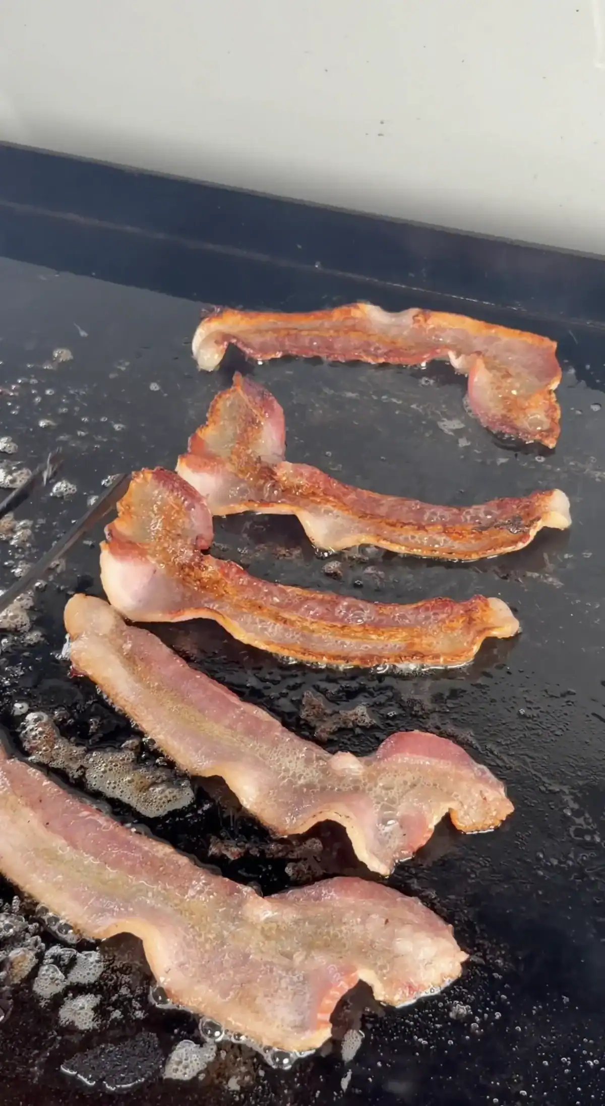 bacon on the griddle