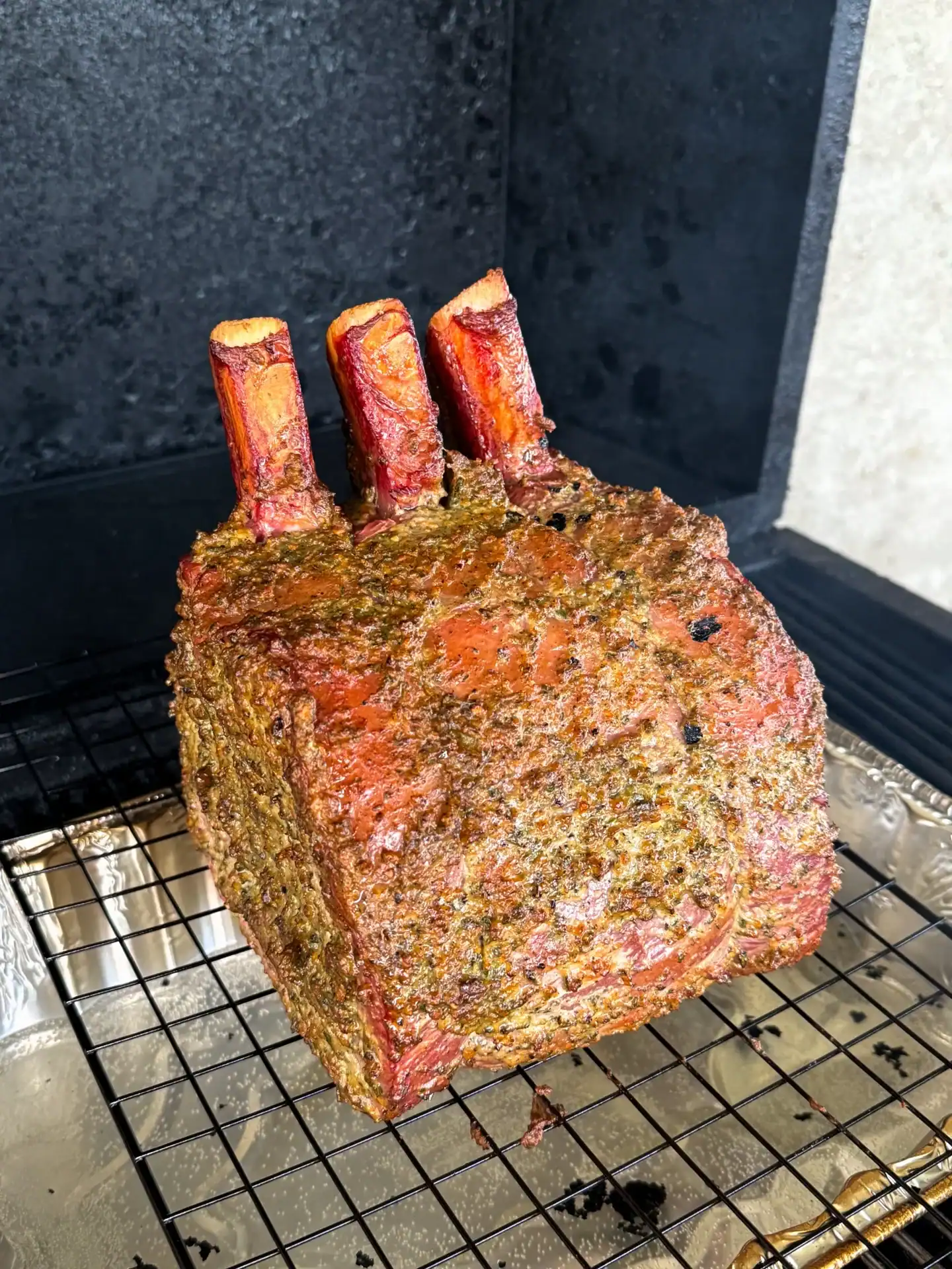 prime rib on a pellet smoker