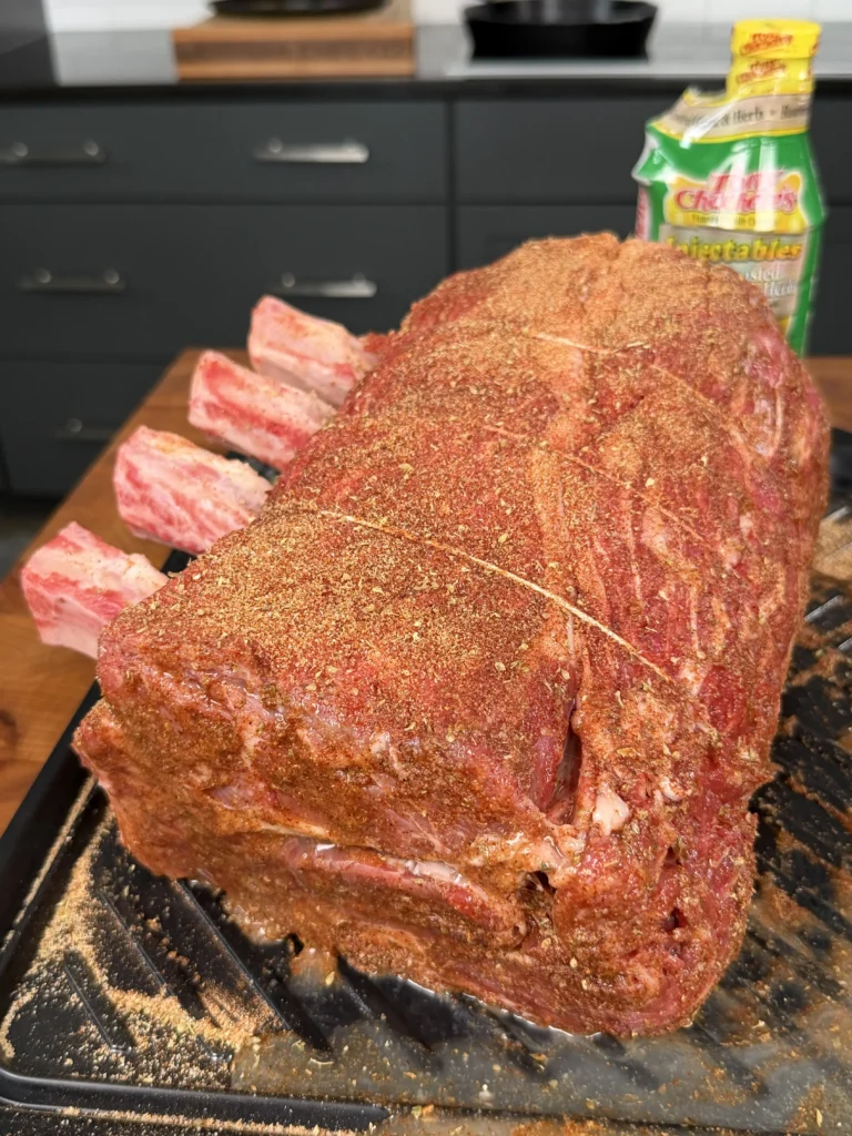 seasoned smoked prime rib