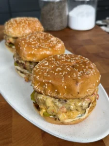 smoked pimento cheese burger