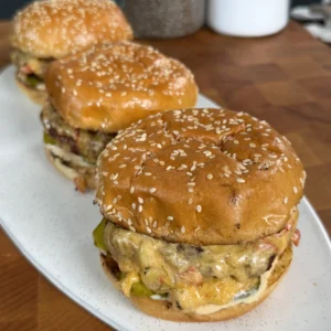 smoked pimento cheese burger