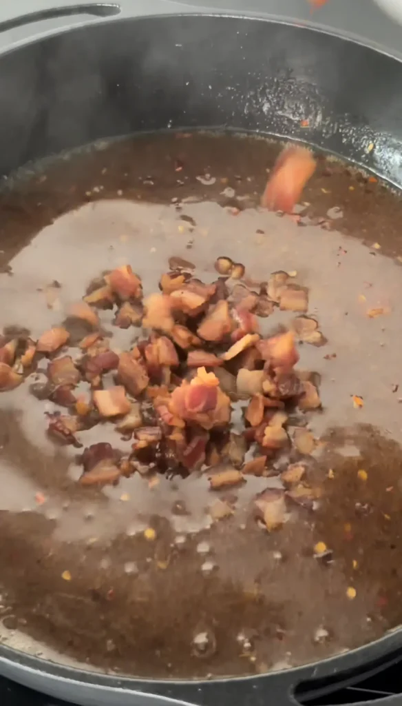 crispy bacon bits in a bowl