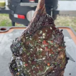 smoked tomahawk steak