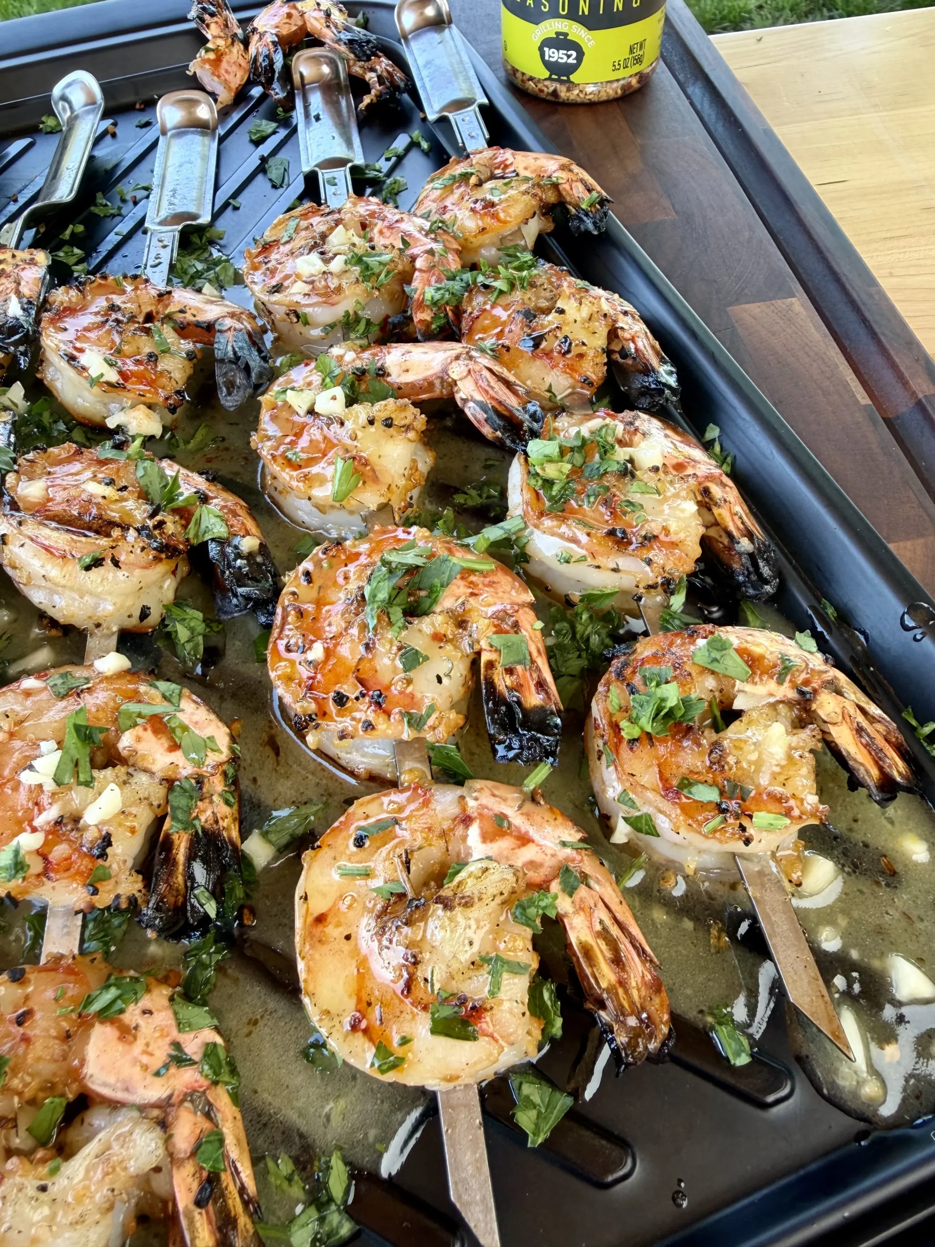 Garlic Herb Grilled Shrimp Skewers-image