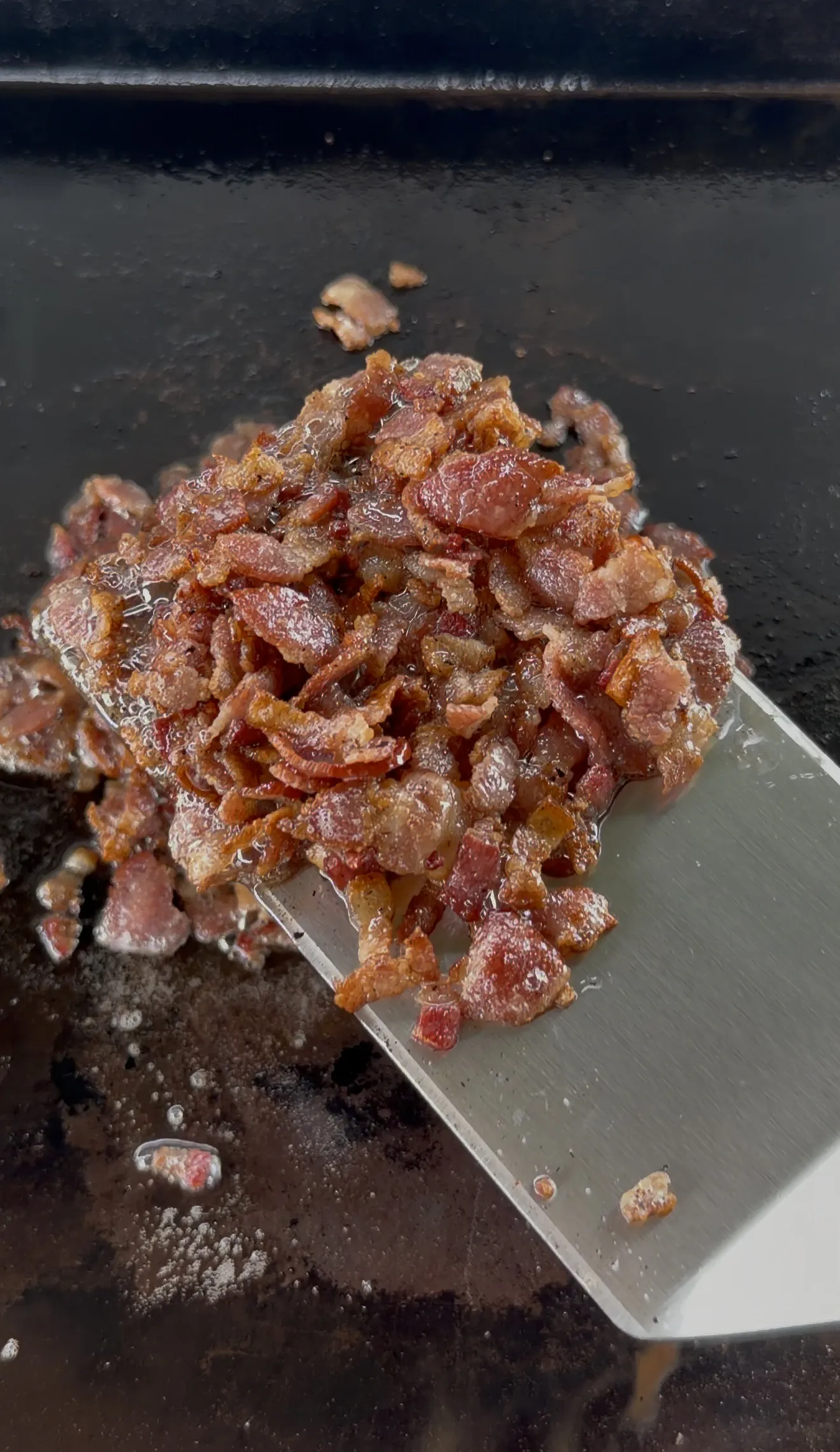 Crispy finely chopped bacon for the Loaded Baconnaise Sauce